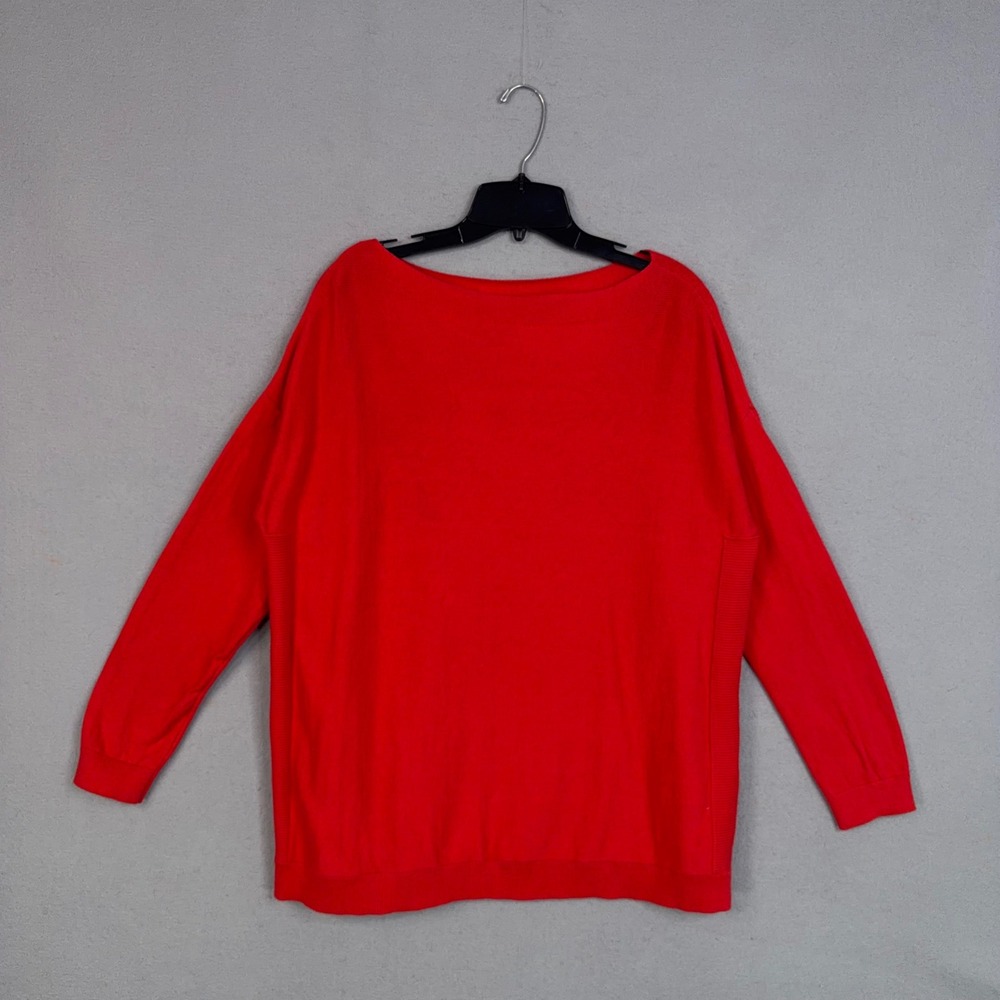 Joules Sweater Womens US 12 Red Boat Neck Knit Casual Preppy Ladies Christmas